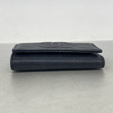 【6ib1232】シャネル キーケース キャビアスキン ブラック シルバー金具【中古】メンズ レディース ユニセックス