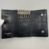 【6ib1232】シャネル キーケース キャビアスキン ブラック シルバー金具【中古】メンズ レディース ユニセックス