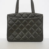 【6ib1239】シャネル トートバッグ マトラッセ ラムスキン ブラック ゴールド金具【中古】レディース