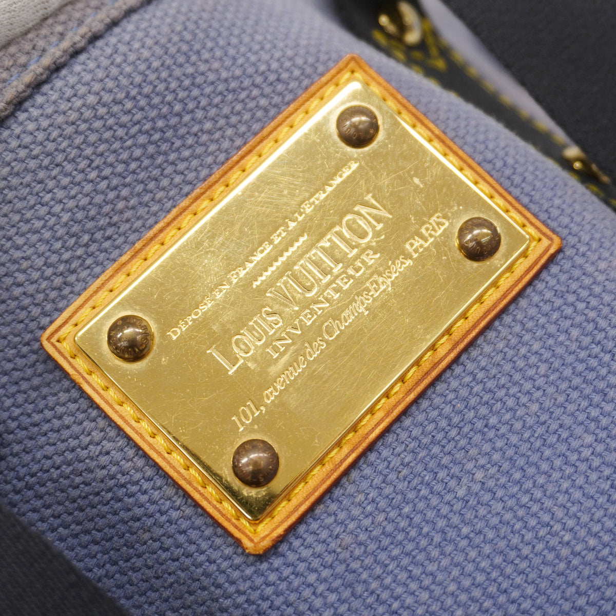 【6ib1244】ルイヴィトン トートバッグ アンティグア カバMM M40087 ブルー【中古】レディース