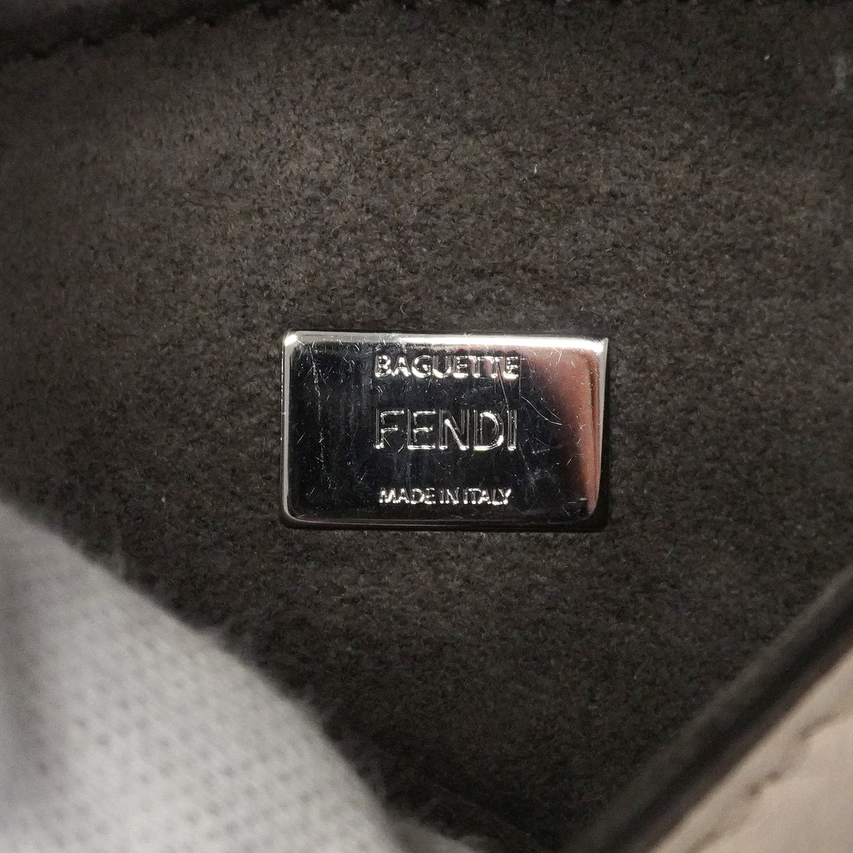 【6ib1260】フェンディ ハンドバッグ アップリケ レザー アイボリー グレー シルバー金具 2wayバッグ【中古】レディース