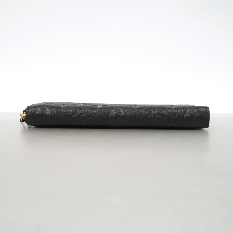 【6ib1269】ルイヴィトン 長財布 モノグラム・アンプラント ポルトフォイユクレマンス M60171 ノワール【中古】レディース