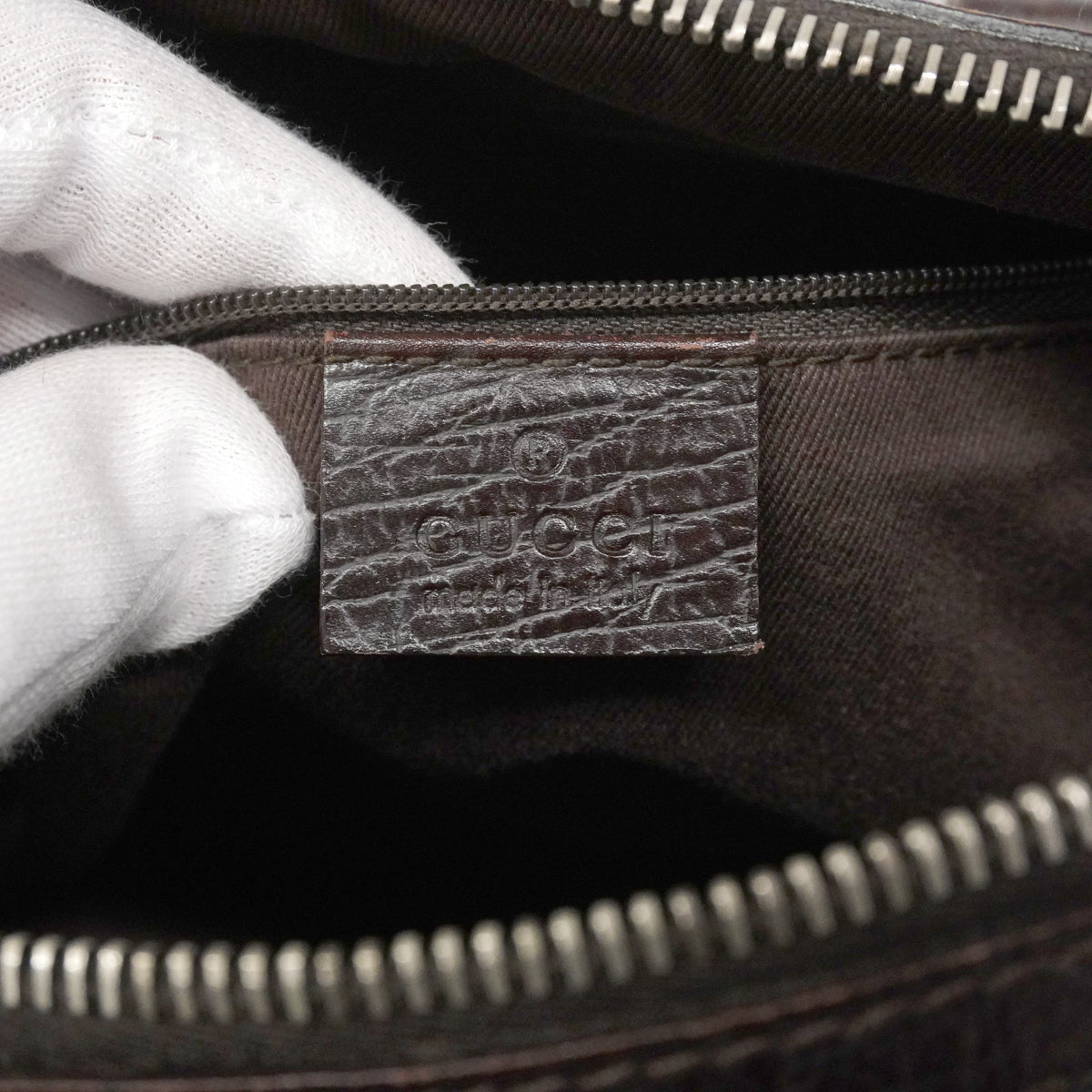 【6ib1272】グッチ ハンドバッグ GGキャンバス/シェリーライン 30458 キャンバス ベージュ ブラウン シルバー金具【中古】レディース