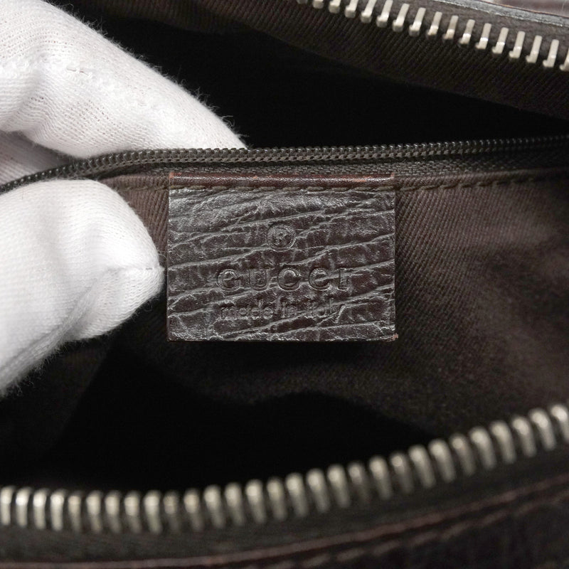 【6ib1272】グッチ ハンドバッグ GGキャンバス/シェリーライン 30458 キャンバス ベージュ ブラウン シルバー金具【中古】レディース