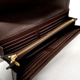 【6ib1280】ルイヴィトン 長財布 ダミエ ポルトフォイユシスティナ N61747 エベヌ【中古】レディース