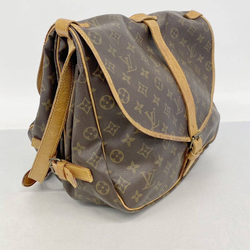 【6ib1296】ルイヴィトン ショルダーバッグ モノグラム ソミュール35 M42254 ブラウン【中古】レディース