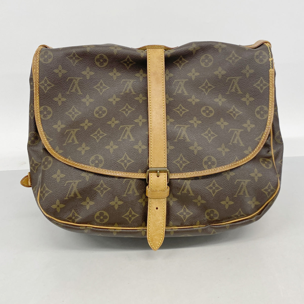 【6ib1296】ルイヴィトン ショルダーバッグ モノグラム ソミュール35 M42254 ブラウン【中古】レディース