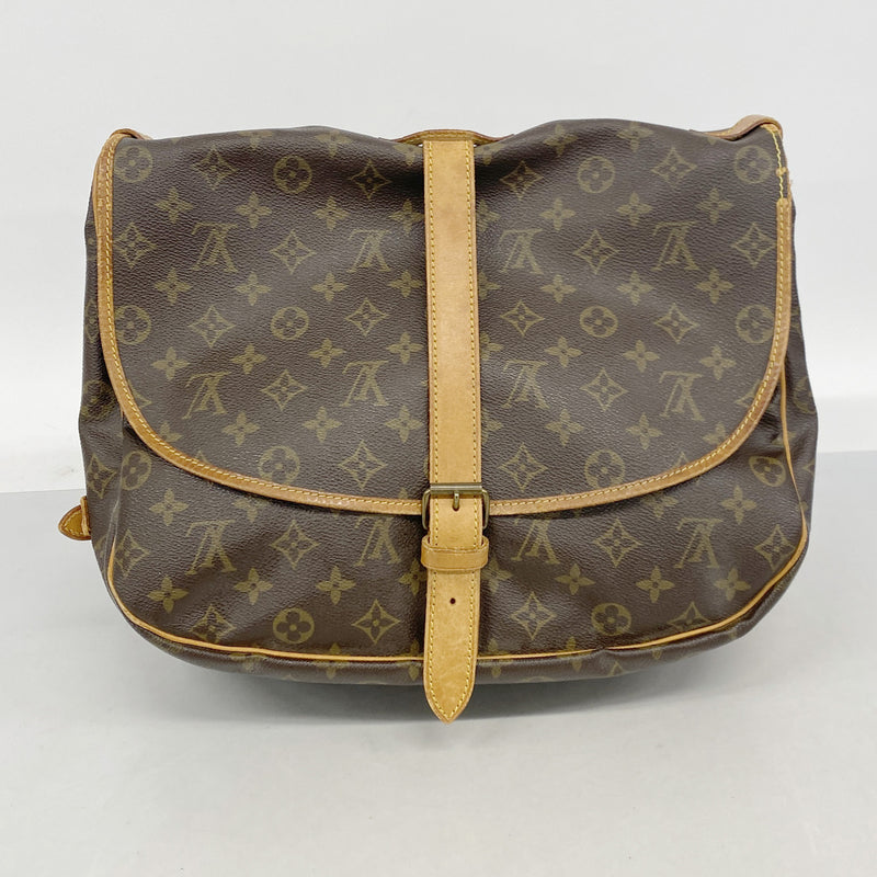 【6ib1296】ルイヴィトン ショルダーバッグ モノグラム ソミュール35 M42254 ブラウン【中古】レディース