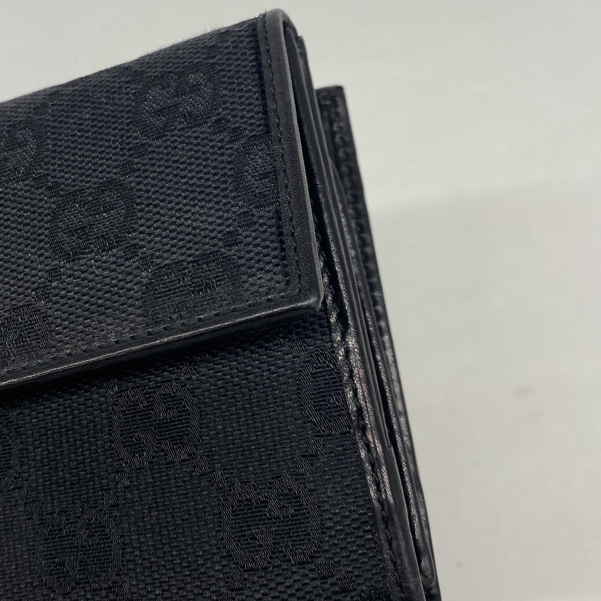 【6ib1298】グッチ 長財布 GGキャンバス 101602 キャンバス ブラック シルバー金具【中古】レディース