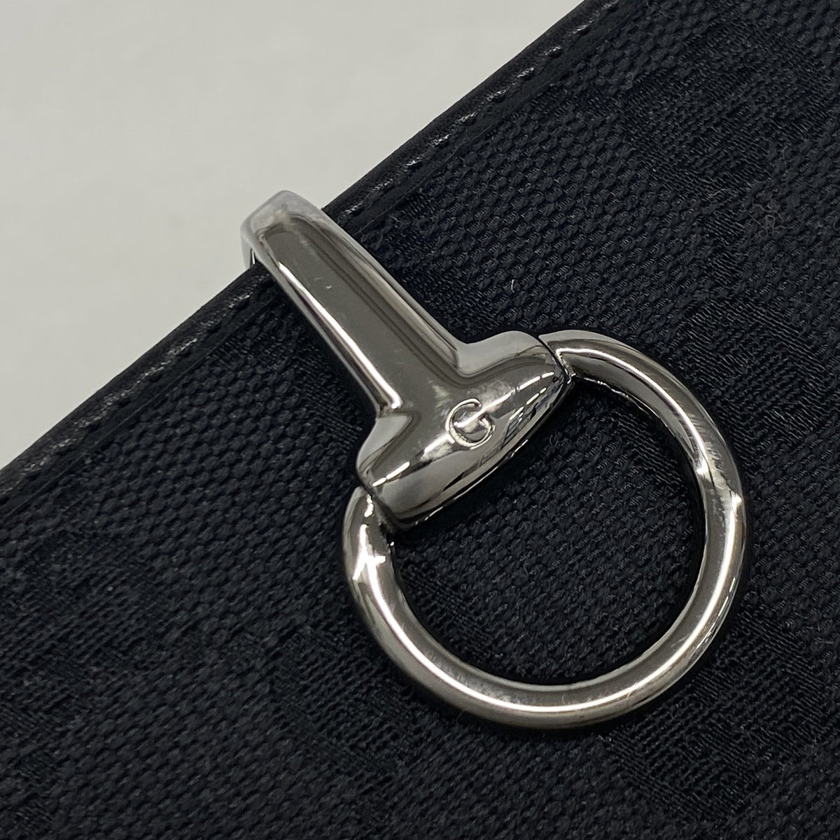 【6ib1298】グッチ 長財布 GGキャンバス 101602 キャンバス ブラック シルバー金具【中古】レディース
