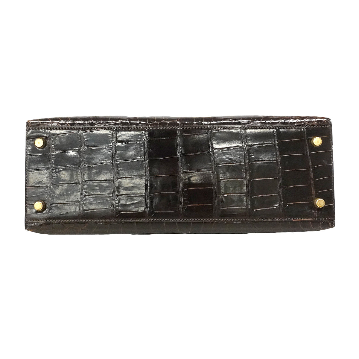 【6ib1300-g】エルメス ハンドバッグ ケリー32 ニロティカス ダークブラウン ゴールド金具 ○V刻印 2wayバッグ【中古】レディース