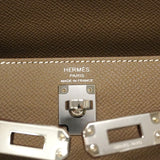 【6ib1301-g】エルメス ハンドバッグ ケリー25 ヴォーエプソン エトゥープ シルバー金具 G刻印 2wayバッグ【中古】レディース