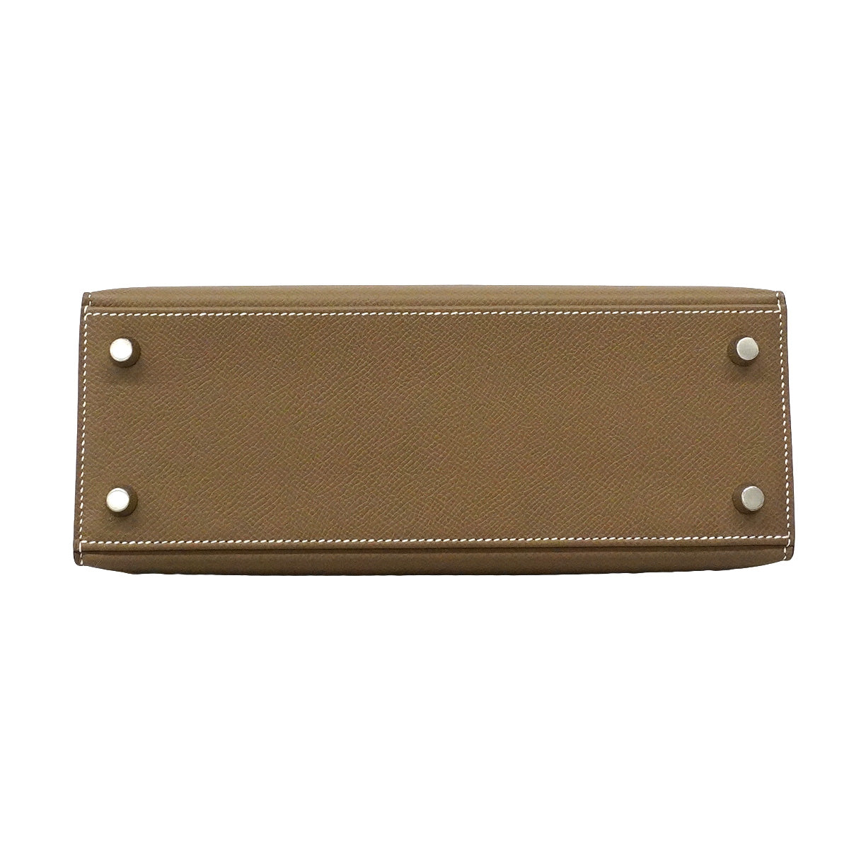 【6ib1301-g】エルメス ハンドバッグ ケリー25 ヴォーエプソン エトゥープ シルバー金具 G刻印 2wayバッグ【中古】レディース