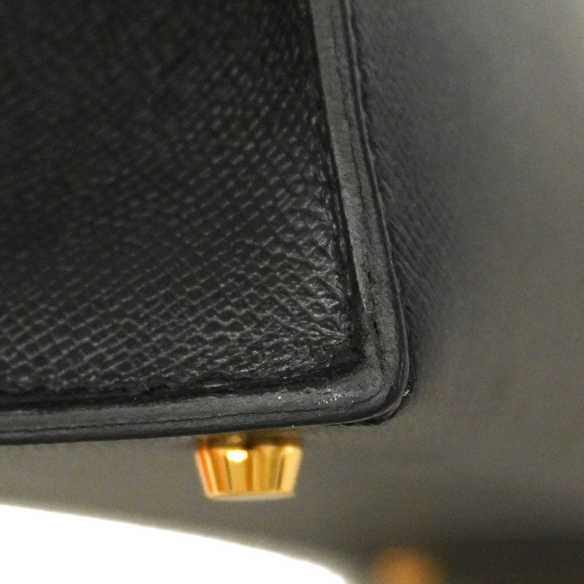 【6ib1302-g】エルメス ハンドバッグ ミニケリー2タッチ マダム アリゲーター ブラック ゴールド金具 G刻印 2wayバッグ【中古】レディース