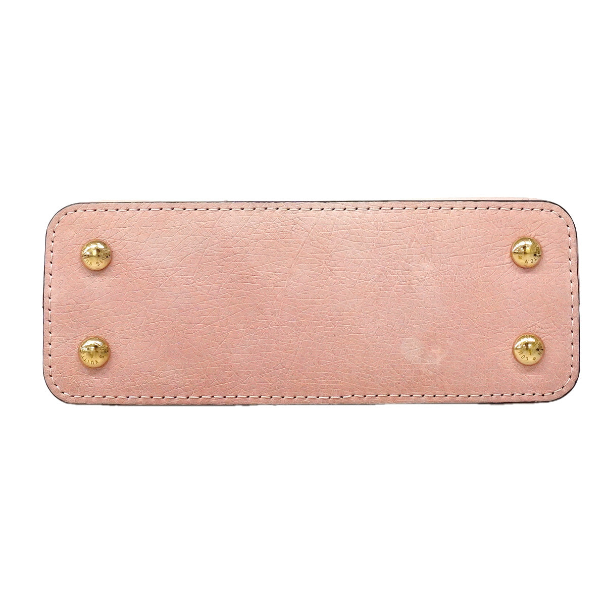【6ib1303】ルイヴィトン ハンドバッグ カプシーヌMINI オーストリッチ ピンク ホワイト 2wayバッグ【中古】レディース