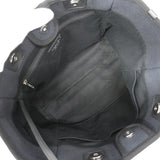 【6ib1304】シャネル チェーントート ドーヴィル キャンバス ブラック シルバー金具【中古】レディース