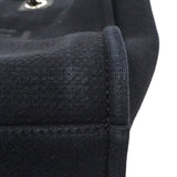 【6ib1304】シャネル チェーントート ドーヴィル キャンバス ブラック シルバー金具【中古】レディース