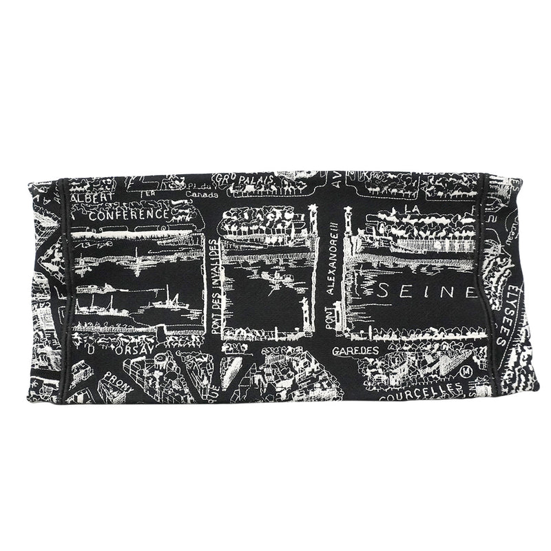 【6ib1307】クリスチャンディオール トートバッグ ブックトート キャンバス ブラック【中古】レディース