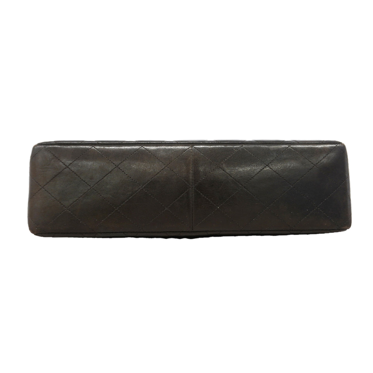 【6ib1308-h】シャネル ショルダーバッグ デカマトラッセ Wチェーン ラムスキン ブラック ゴールド金具【中古】レディース