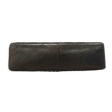 【6ib1308-h】シャネル ショルダーバッグ デカマトラッセ Wチェーン ラムスキン ブラック ゴールド金具【中古】レディース