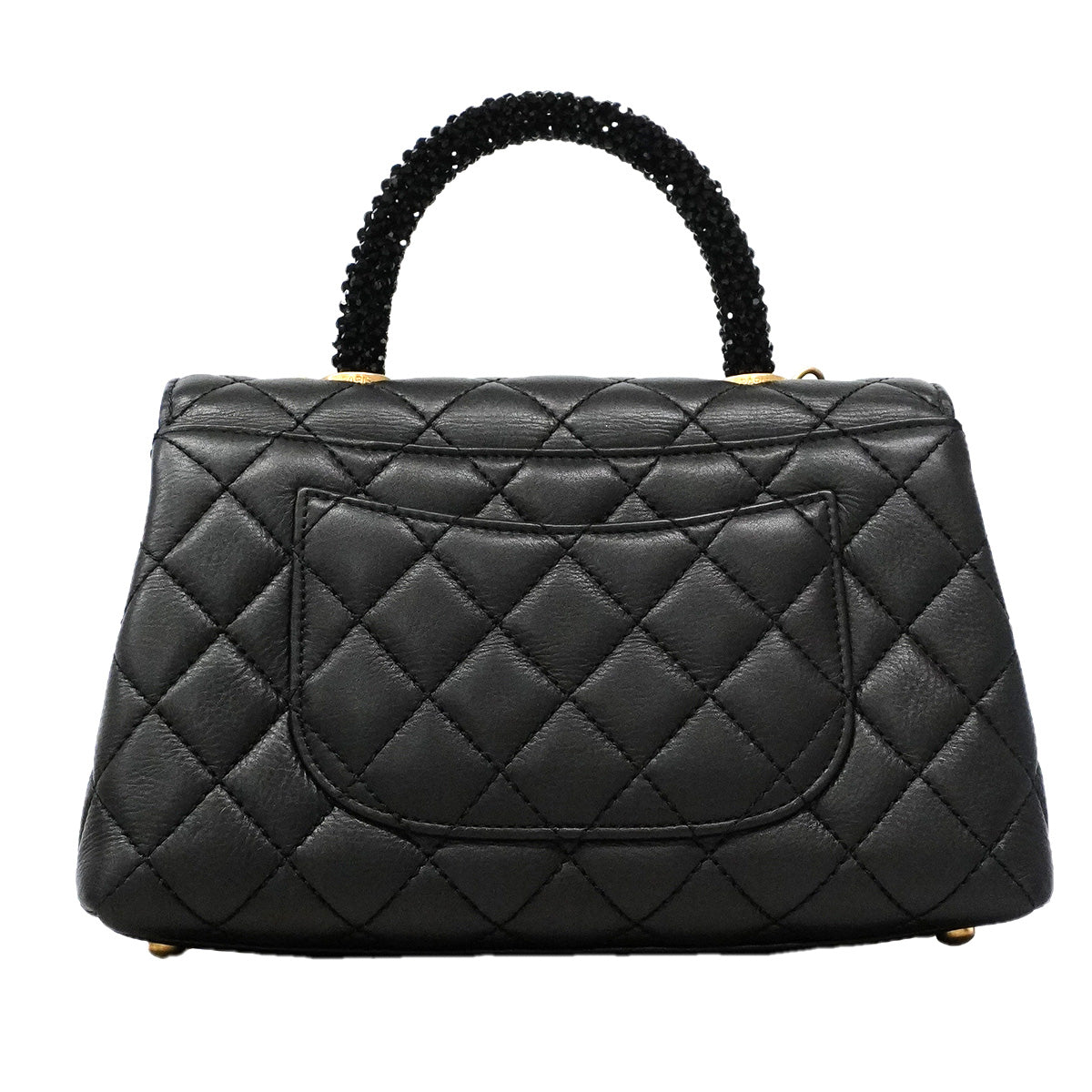 【6ib1311】シャネル ハンドバッグ チェーンショルダー ココハンドル ラムスキン ブラック ゴールド金具 2wayバッグ【中古】レディース