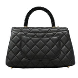 【6ib1311】シャネル ハンドバッグ チェーンショルダー ココハンドル ラムスキン ブラック ゴールド金具 2wayバッグ【中古】レディース