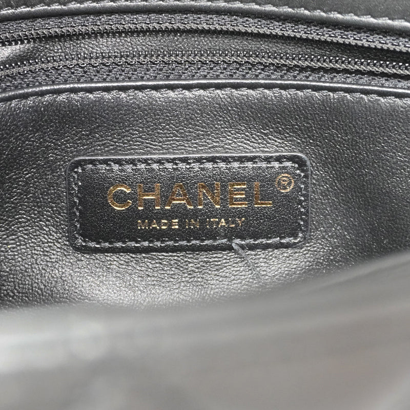 【6ib1311】シャネル ハンドバッグ チェーンショルダー ココハンドル ラムスキン ブラック ゴールド金具 2wayバッグ【中古】レディース