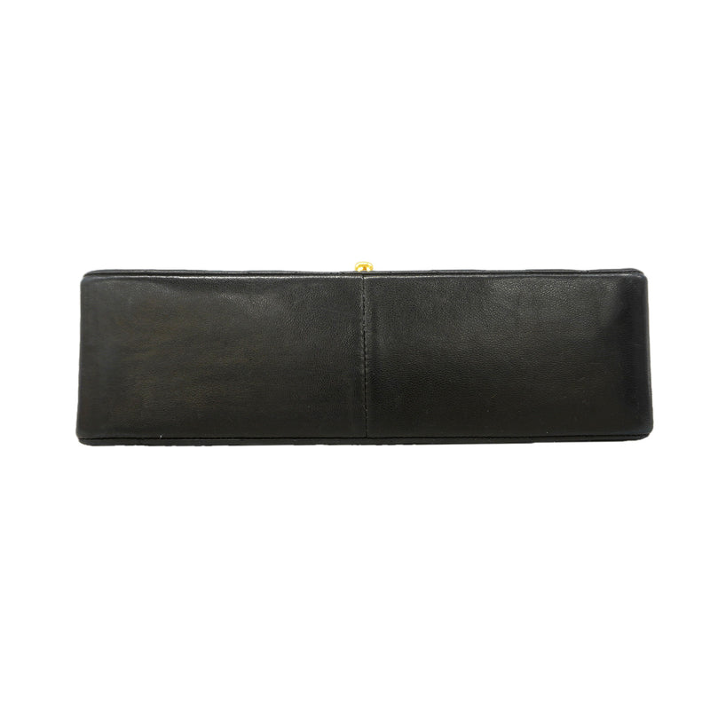 【6ib1317】シャネル ショルダーバッグ ダイアナ チェーンショルダー ラムスキン ブラック ゴールド金具【中古】レディース