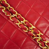 【6ib1319】シャネル ショルダーバッグ マトラッセ チェーンショルダー ラムスキン レッド ゴールド金具【中古】レディース