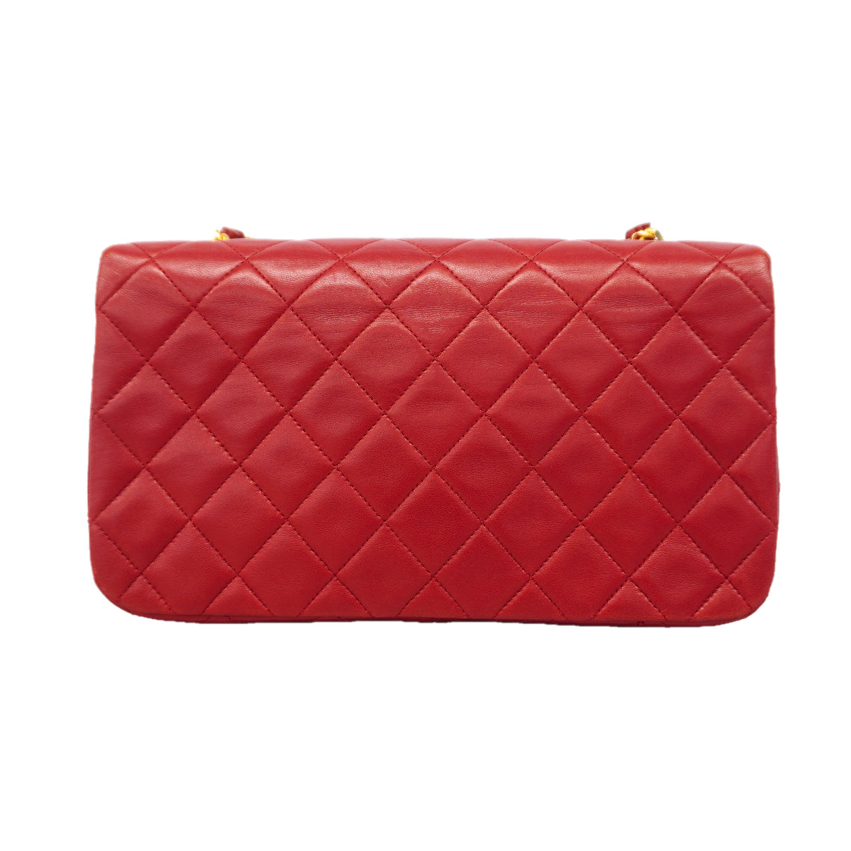 【6ib1319】シャネル ショルダーバッグ マトラッセ チェーンショルダー ラムスキン レッド ゴールド金具【中古】レディース