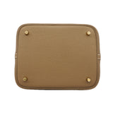 【6ib1321】エルメス ハンドバッグ ピコタンロックMM トリヨンクレマンス エトゥープ ゴールド金具 W刻印【中古】レディース