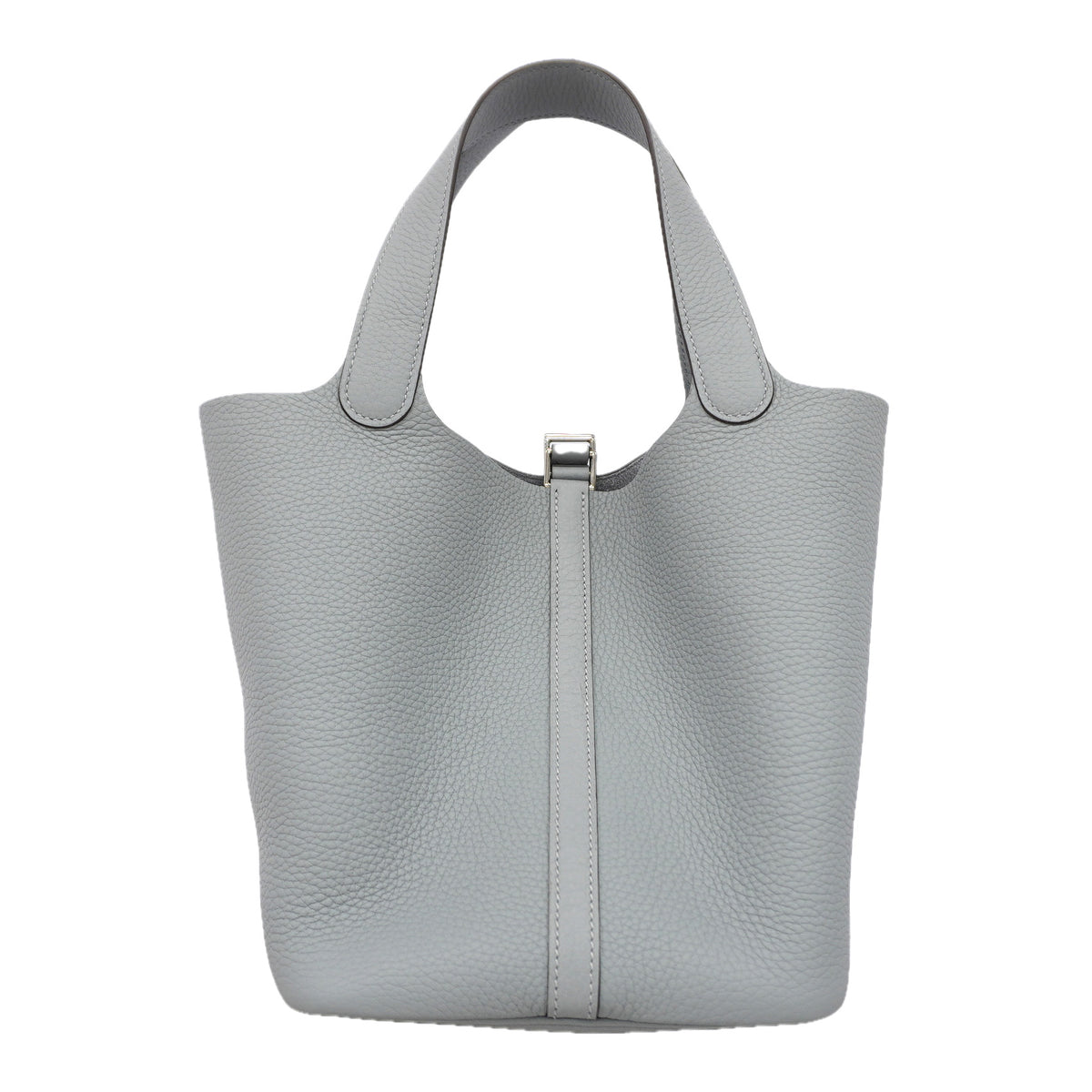 【6ib1322】エルメス ハンドバッグ ピコタンロックMM トリヨンクレマンス グリパンタン シルバー金具 K刻印【中古】レディース