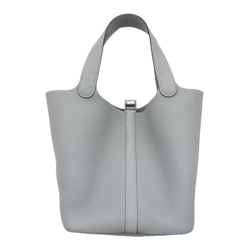 【6ib1322】エルメス ハンドバッグ ピコタンロックMM トリヨンクレマンス グリパンタン シルバー金具 K刻印【中古】レディース