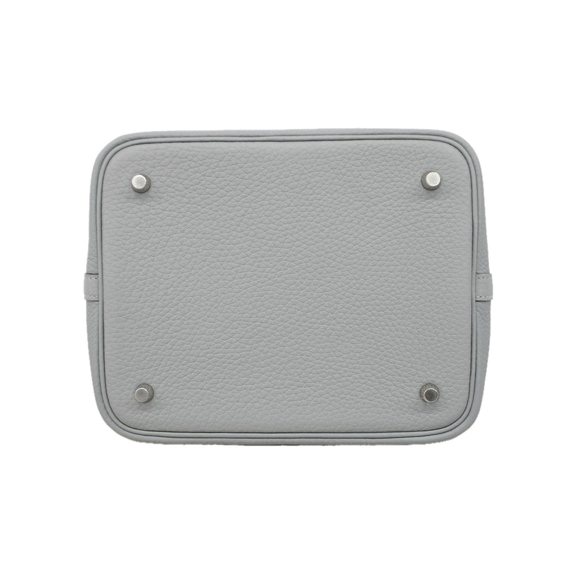 【6ib1322】エルメス ハンドバッグ ピコタンロックMM トリヨンクレマンス グリパンタン シルバー金具 K刻印【中古】レディース