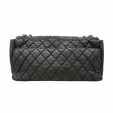 【6ib1323】シャネル ショルダーバッグ マトラッセ Wチェーン ラムスキン ブラック シルバー金具【中古】レディース