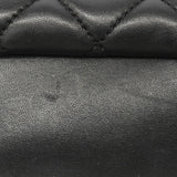 【6ib1323】シャネル ショルダーバッグ マトラッセ Wチェーン ラムスキン ブラック シルバー金具【中古】レディース