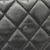 【6ib1323】シャネル ショルダーバッグ マトラッセ Wチェーン ラムスキン ブラック シルバー金具【中古】レディース