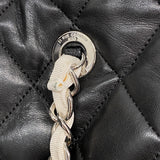 【6ib1324】シャネル チェーントート マトラッセ ラムスキン ブラック シルバー金具【中古】レディース
