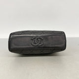 【6ib1325】シャネル ハンドバッグ マトラッセ ラムスキン ブラック ゴールド金具【中古】レディース