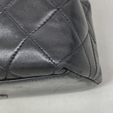 【6ib1325】シャネル ハンドバッグ マトラッセ ラムスキン ブラック ゴールド金具【中古】レディース