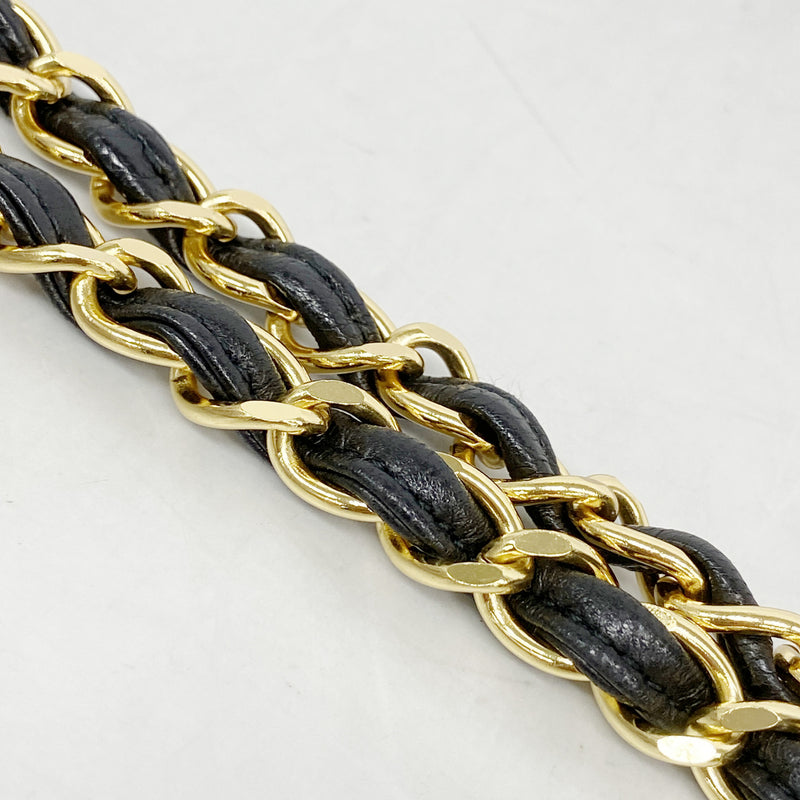 【6ib1325】シャネル ハンドバッグ マトラッセ ラムスキン ブラック ゴールド金具【中古】レディース