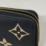 【6ib1332】ルイヴィトン 長財布 モノグラム・アンプラント バイカラー ジッピーウォレット M80481 ブラック ベージュ【中古】レディース
