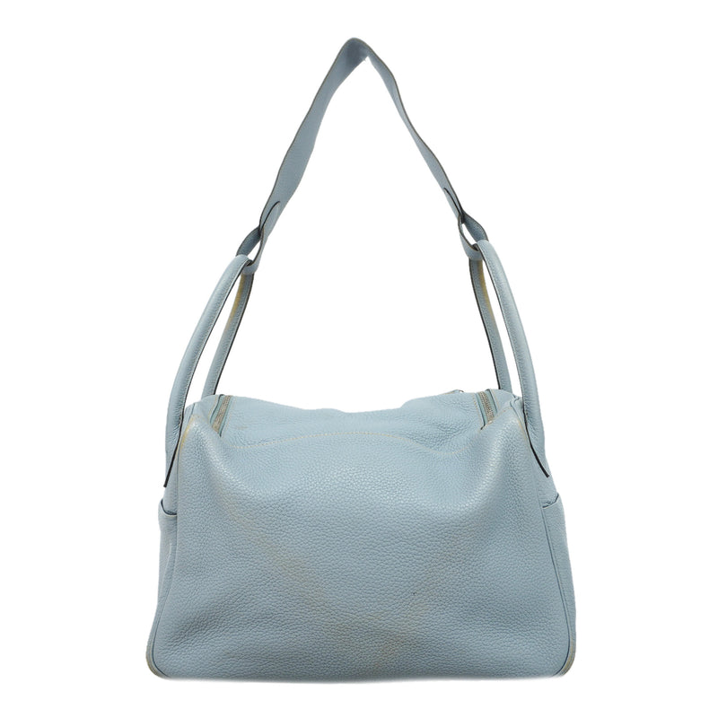 【6ib1336】エルメス ハンドバッグ リンディ34 トリヨンクレマンス ブルーペール シルバー金具 □Q刻印 2wayバッグ【中古】レディース