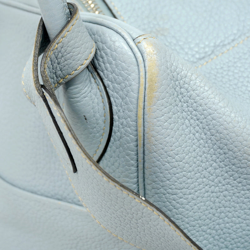 【6ib1336】エルメス ハンドバッグ リンディ34 トリヨンクレマンス ブルーペール シルバー金具 □Q刻印 2wayバッグ【中古】レディース