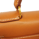 【6ib1337】エルメス ハンドバッグ ケリー28 クシュベル ゴールド ゴールド金具 □A刻印 2wayバッグ【中古】レディース
