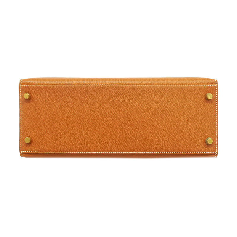 【6ib1337】エルメス ハンドバッグ ケリー28 クシュベル ゴールド ゴールド金具 □A刻印 2wayバッグ【中古】レディース