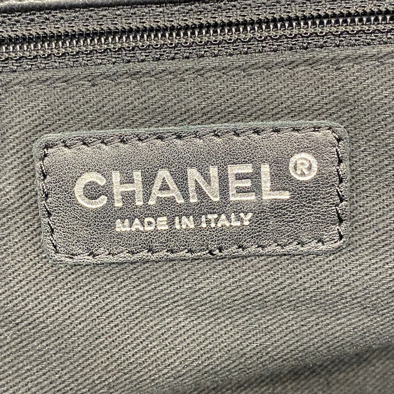 【6ib1338】シャネル ショルダーバッグ チェーンショルダー ラムスキン ブラック シルバー金具【中古】レディース