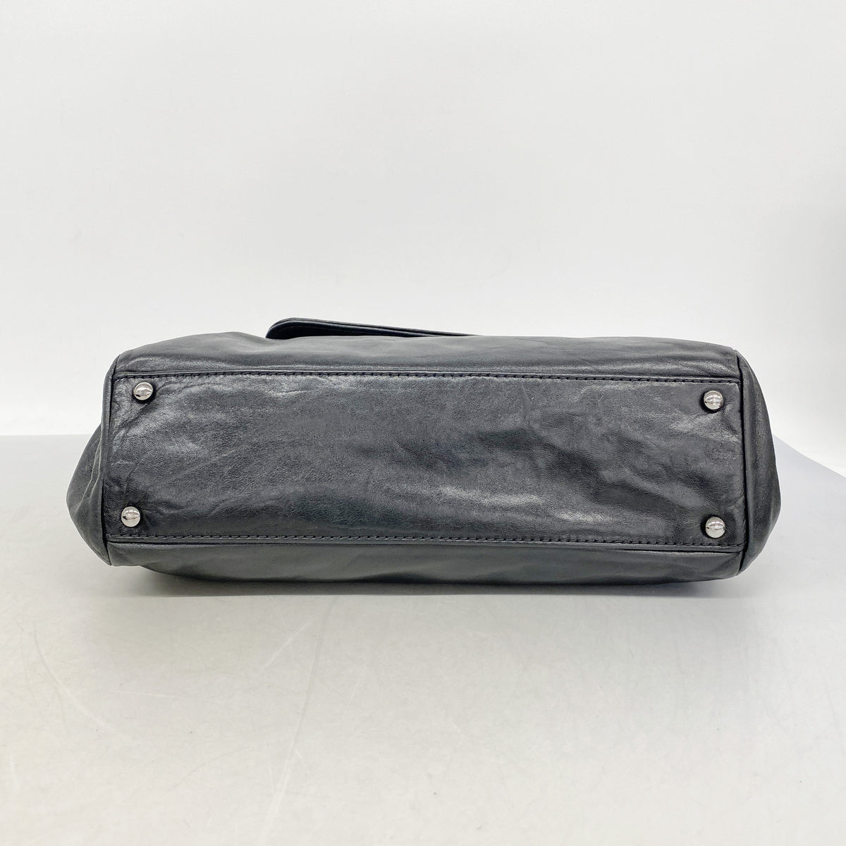 【6ib1338】シャネル ショルダーバッグ チェーンショルダー ラムスキン ブラック シルバー金具【中古】レディース