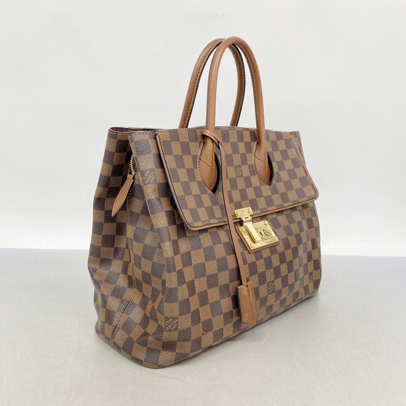 【6ib1341】ルイヴィトン トートバッグ ダミエ アスコット N41273 エベヌ【中古】レディース
