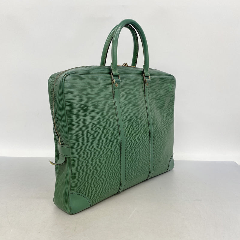 【6ib1348】ルイヴィトン ビジネスバッグ エピ ポルトドキュマンヴォワヤージュ M54474 ボルネオグリーン【中古】メンズ